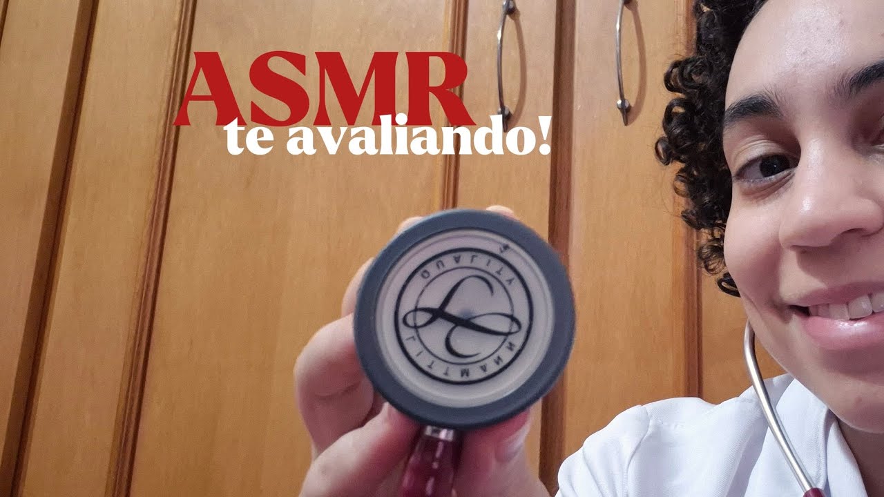 ASMR enfermeira te avalia porque você passou mal! 🤒 (sons com luva, toques na tela) #asmrroleplay 