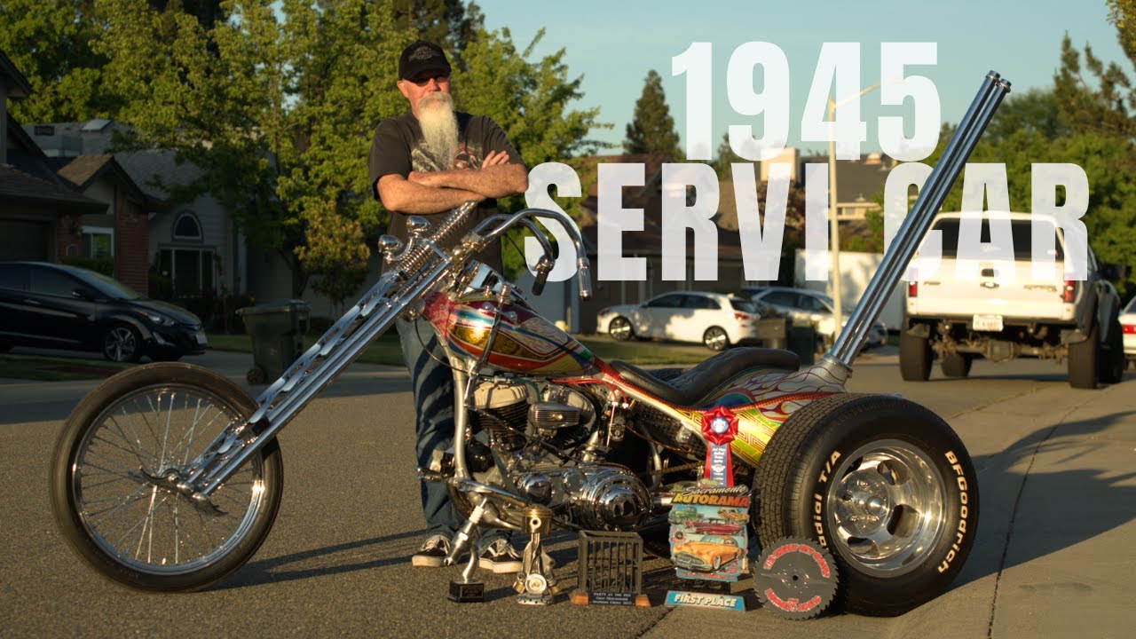 Tom Mills' 1945 Flathead Servi Car - Award Winning Show Trike!
