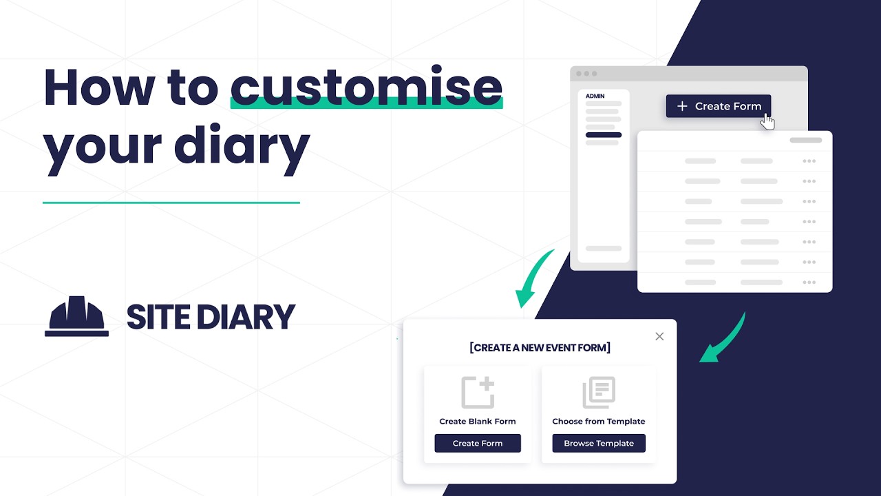 How to customise a diary - Site Diary