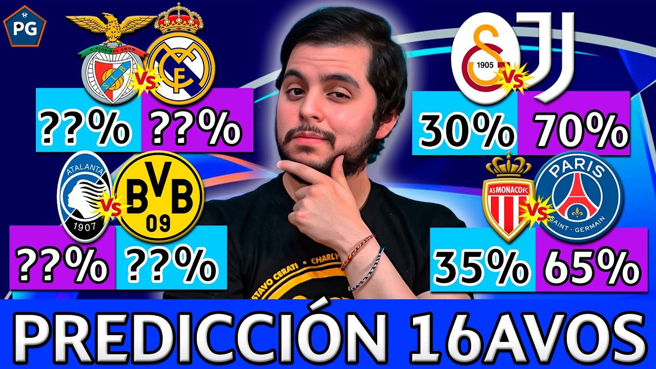 CHAMPIONS LEAGUE 2025/2026🔥16VOS de FINAL👉PREDICCIÓN, PORCENTAJES y ANÁLISIS