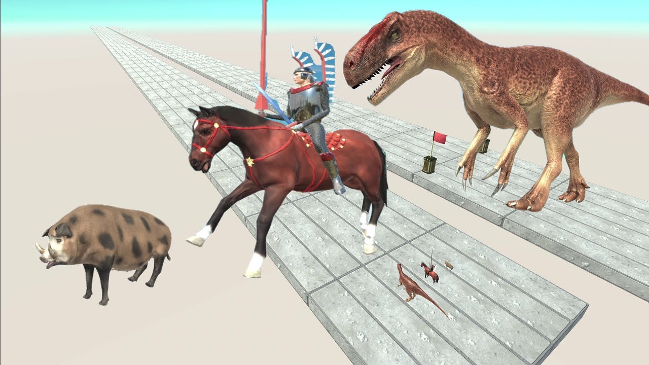 Speed ​​race with fast units. Flat long straight course! | Animal Revolt Battle Simulator