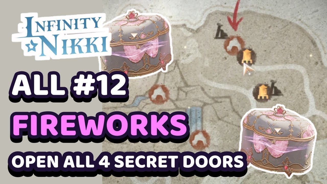 ALL 12 Fireworks Locations: Open ALL secret doors & get diamonds! 💜  Infinity Nikki Guides