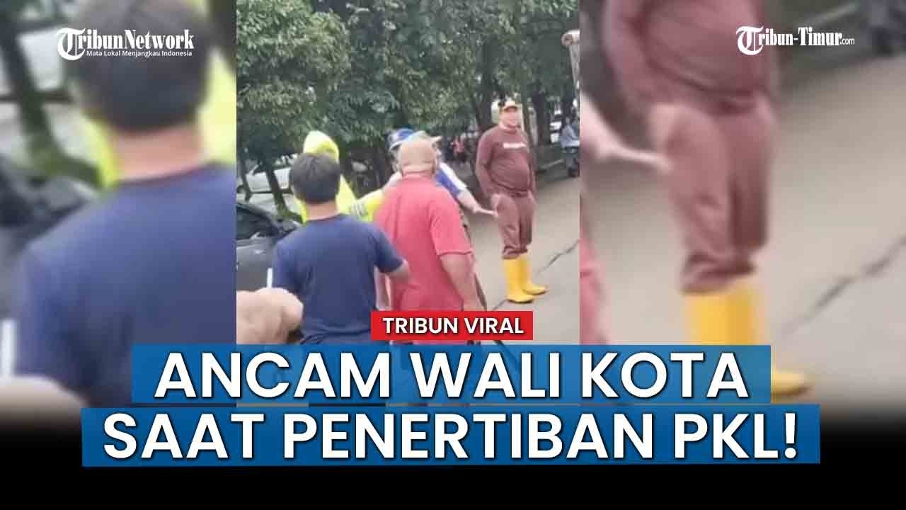 VIDEO VIRAL; Berani Ancam Golok Wali Kota saat Penertiban, Pedagang di Teluk Pucung Berurusan Polisi