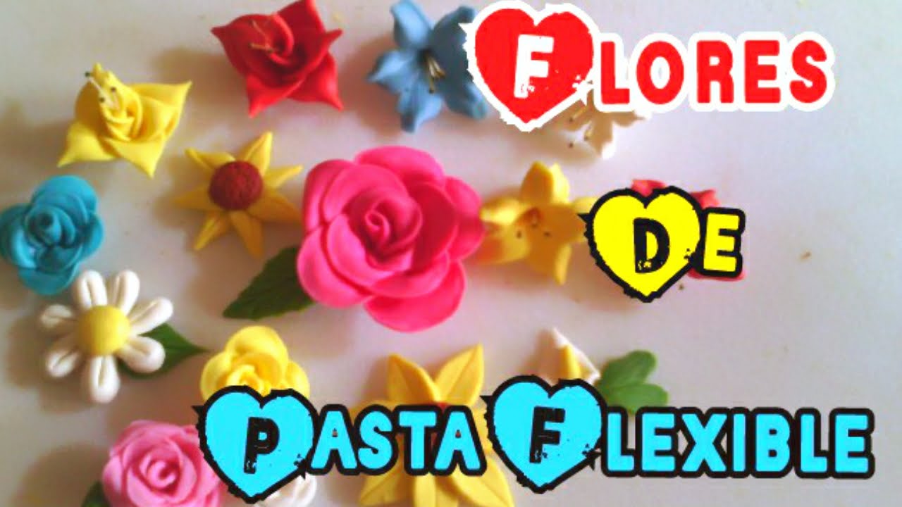 FLORES DE PASTA FLEXIBLE (paso a paso)/porcelana fría/pasta francesa/migajon