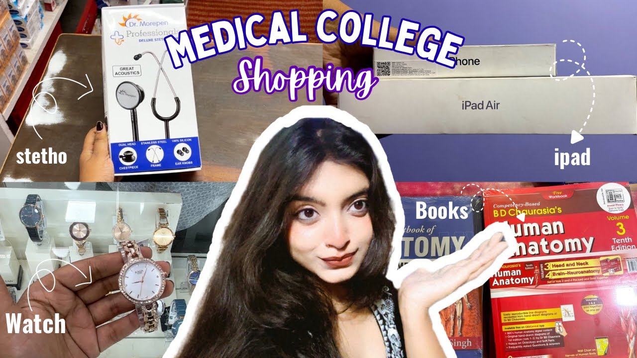 Medical college shopping| Post NEET era| books,stetho,iPad and more!