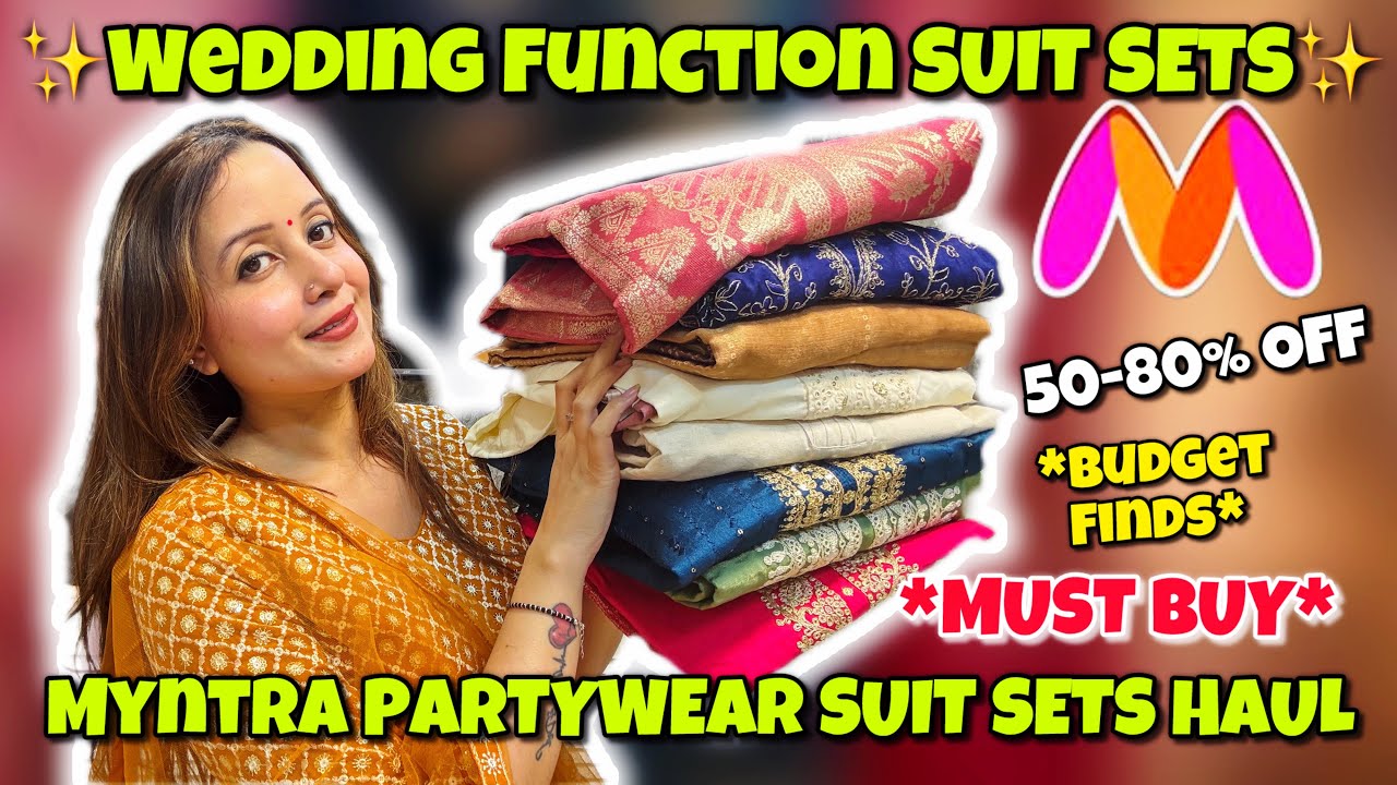 Myntra Wedding Season Haul 😍 Best Suit Sets for Functions, Parties & Festive✨Neha Singh #myntra 