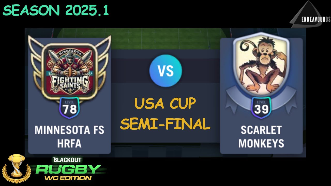 USA Cup Semi-final: Minnesota Fighting Saints vs Scarlet Monkeys | Blackout Rugby