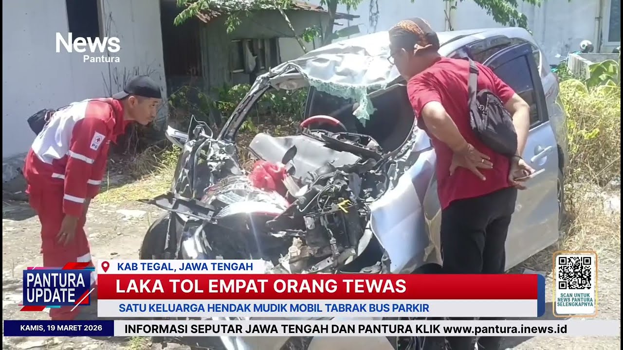 Mobil tabrak bus di tol Pemalang, 4 orang satu keluarga meninggal dunia 