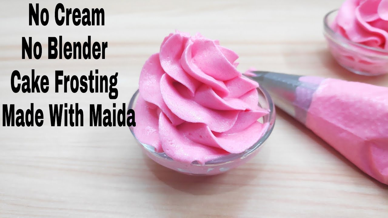 Without Machine Cake Icing Made With Maida || बिना क्रीम बिना मशीन के केक सजाए