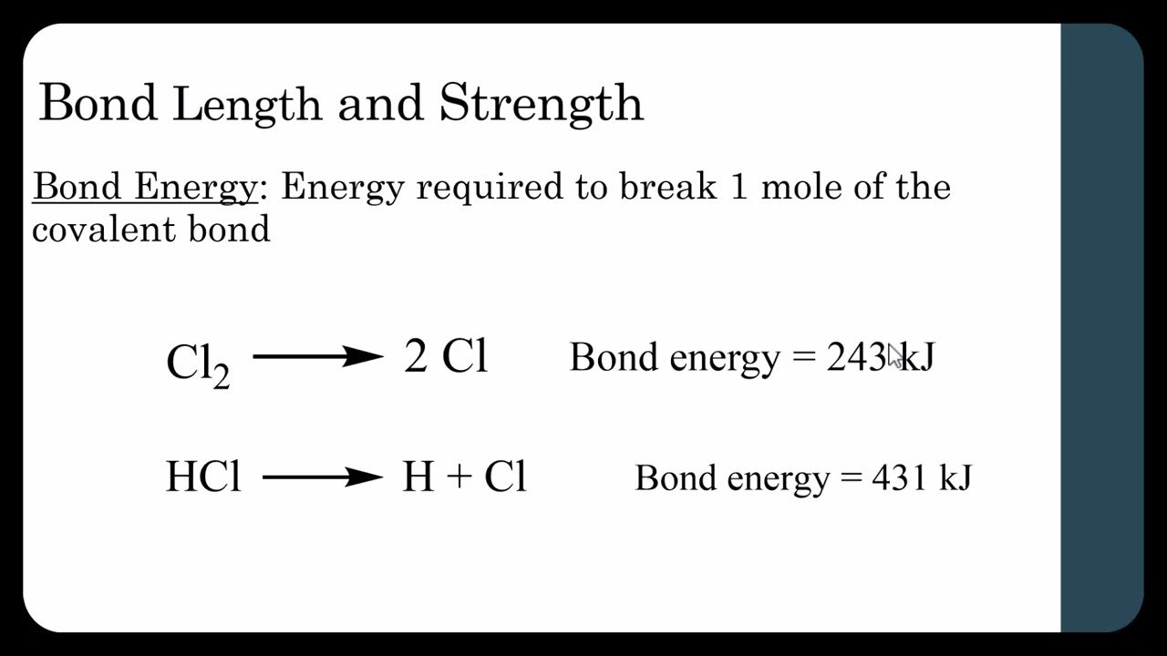 Bond Length and Strength