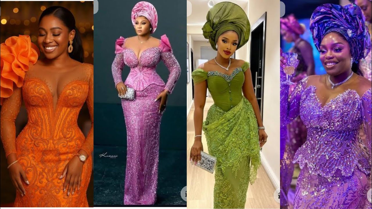 “2026 Trending Lace Colors | Stunning Asoebi Styles for African Women/latest trending lace designs 