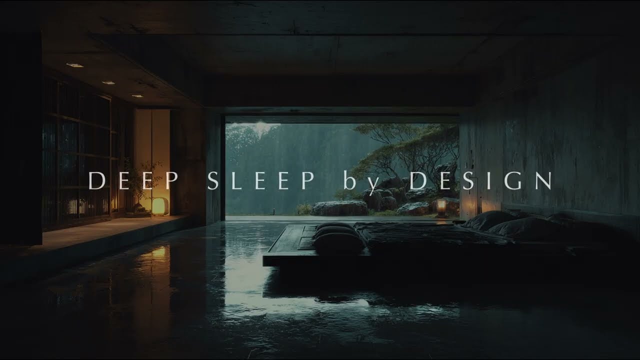 Ambient Rain Sounds for Sleep | Dark Interior, Continuous rain with no Disruptions
