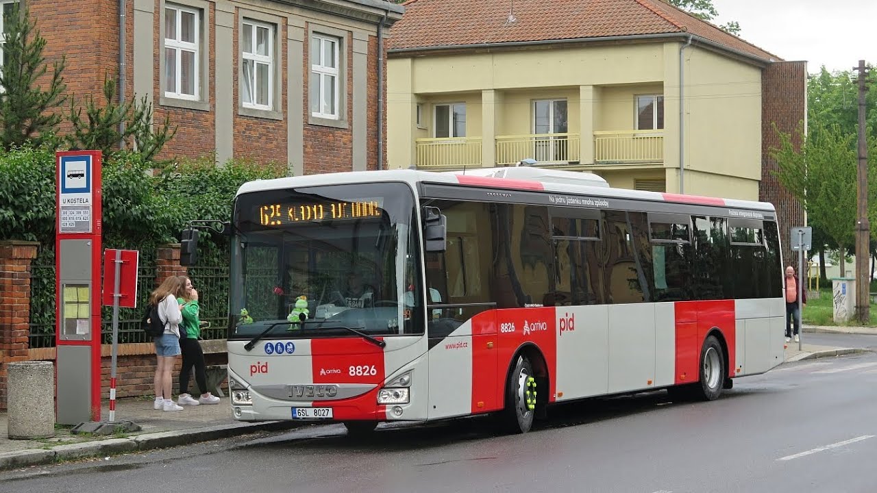 Jízda autobusem Iveco Crossway LE LINE 12M Ev.č.8826 z Dřetovic do Kladna, Gymnázia