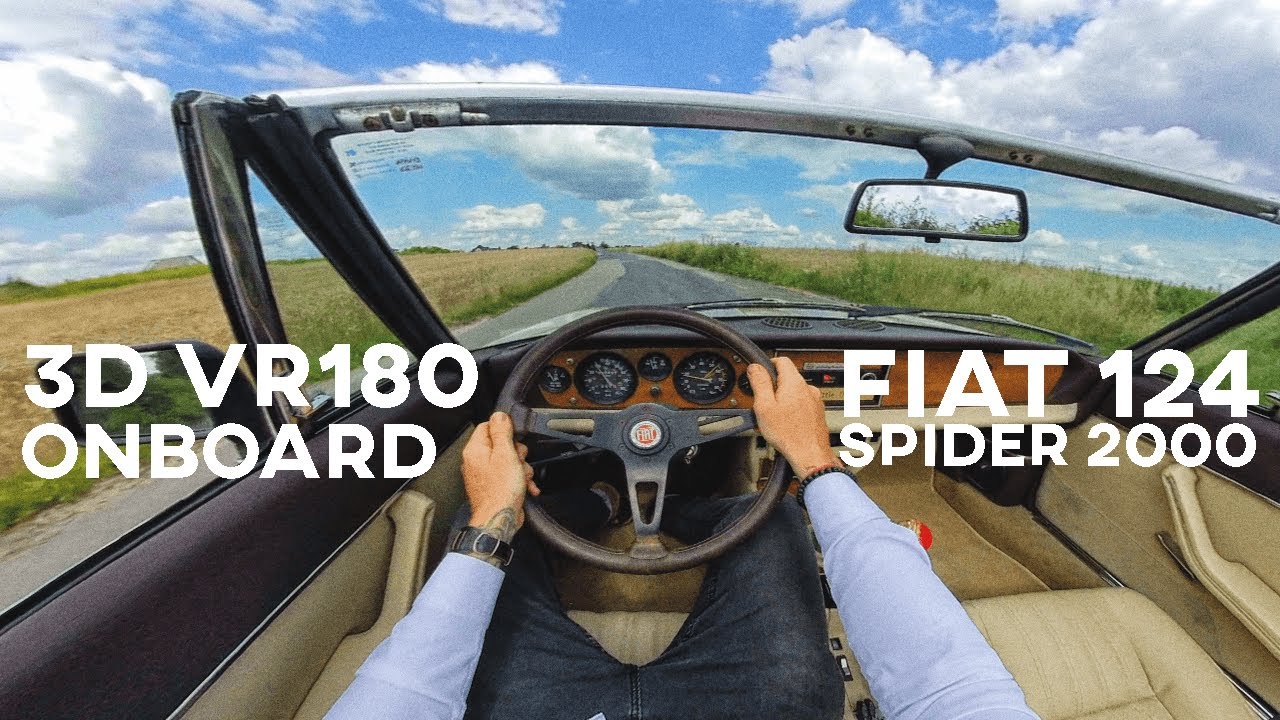 3D POV VR 180 | Fiat 124 Spider 2000 Pininfarina 50th anniversary | Onboard drive virtual reality