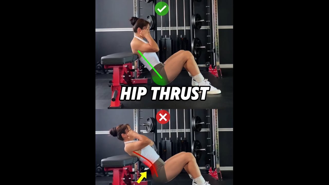 Experiencing low back pain during hip thrust?😫