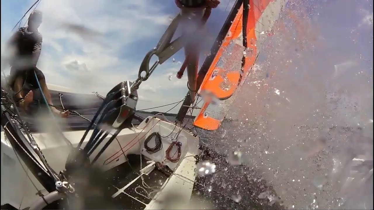 Sailing Astus Trimaran & A-Class Catamaran on Jordan Lake