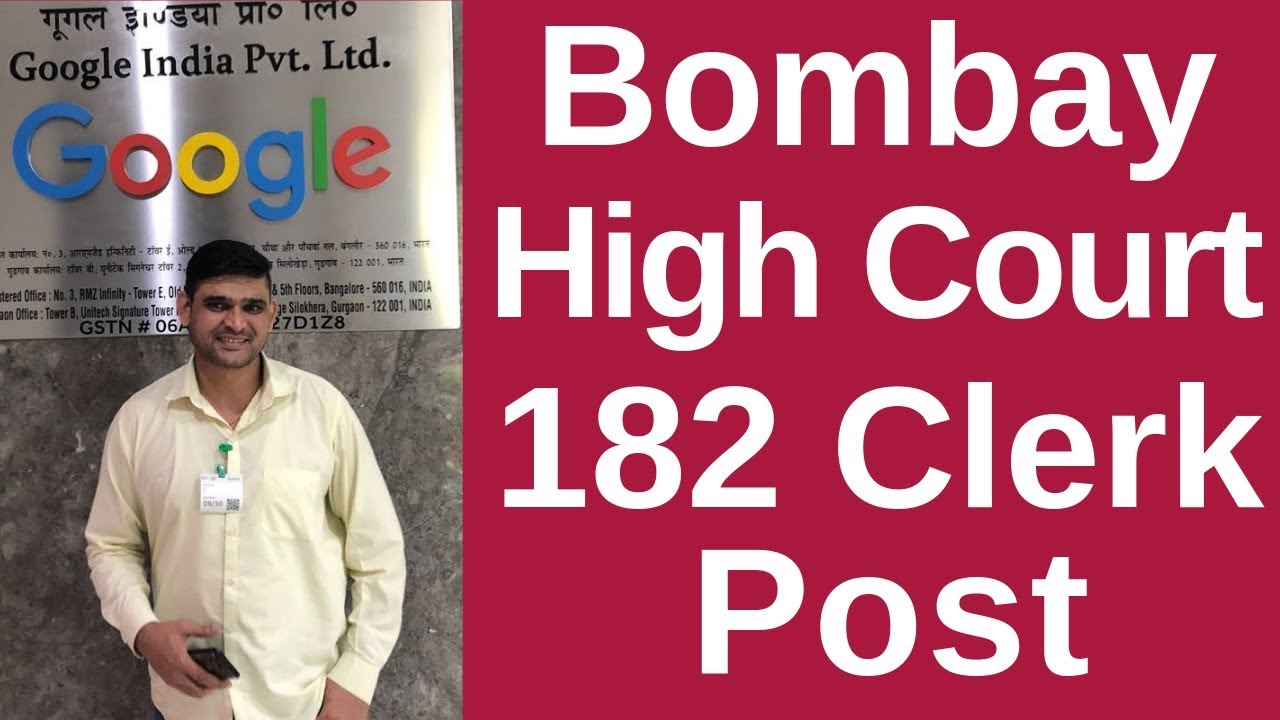 Bombay High Court Clerk Recruitment 2019 &brvbar;&brvbar; Apply Online 182 Post