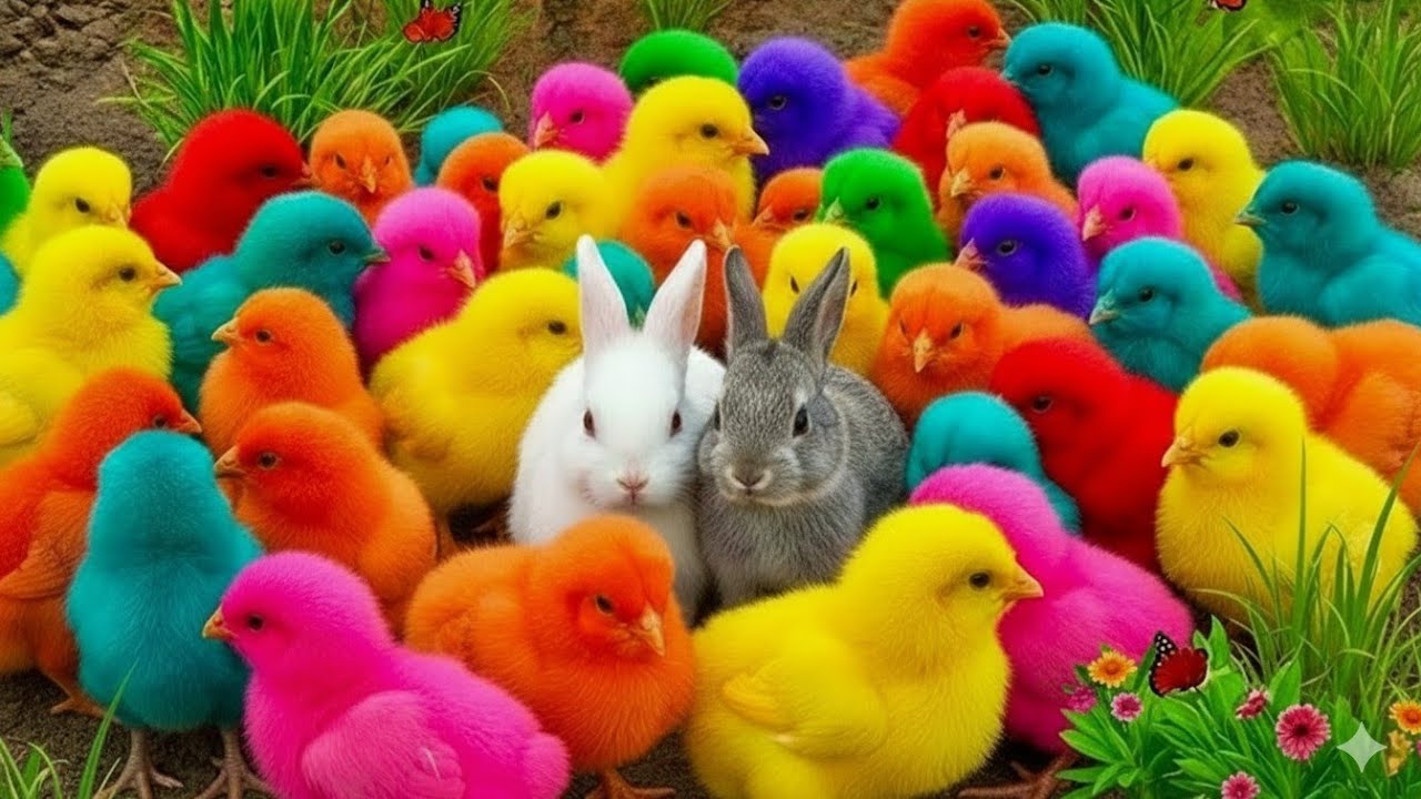 Tangkap Ayam Lucu, ayam warna warni, ayam rainbow, kelinci lucu, bebek lucu, ikan koi, Hewan Lucu