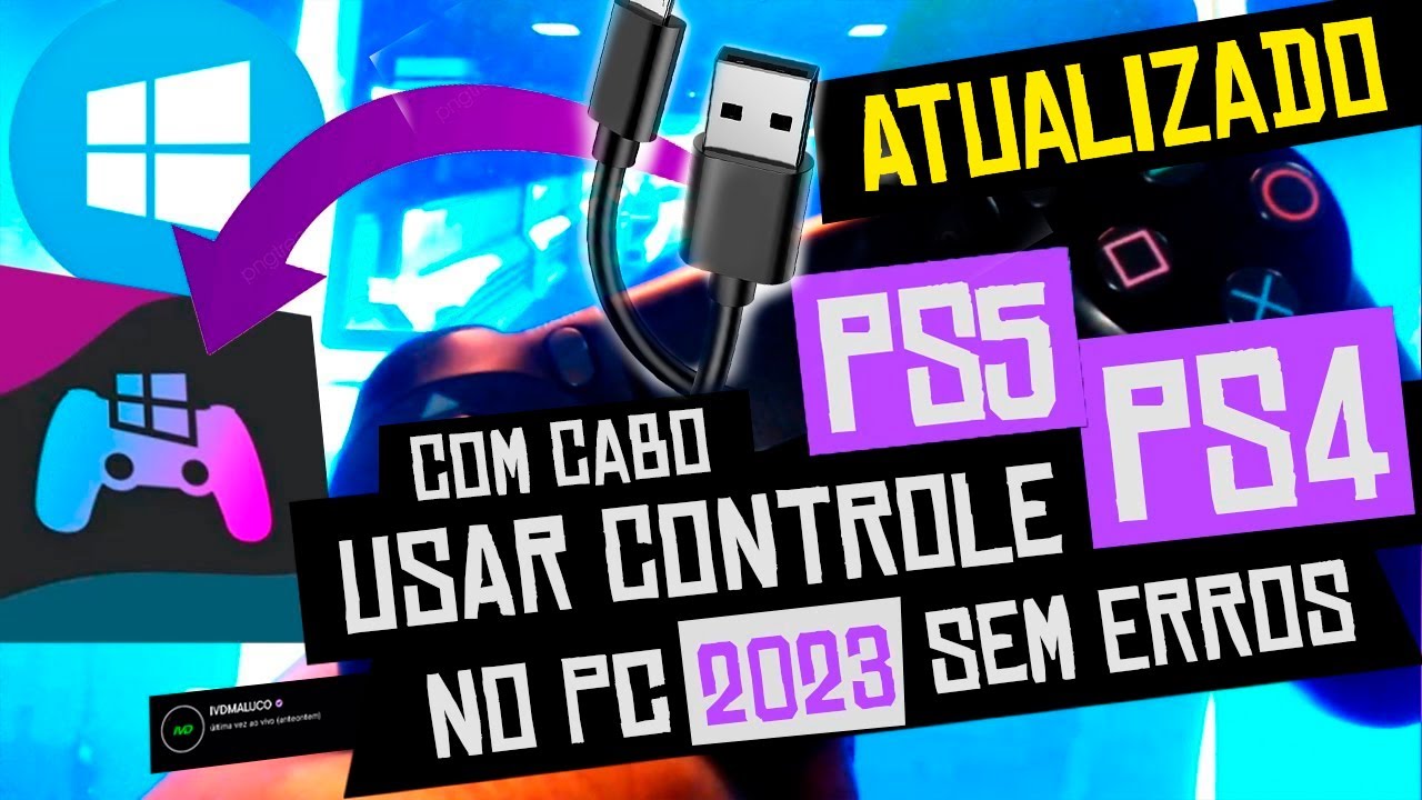 COMO USAR CONTROLE DE PS4 no pc com cabo USB DS4WINDOWS