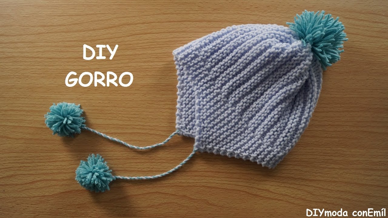 Gorro de bebé a dos agujas paso a paso