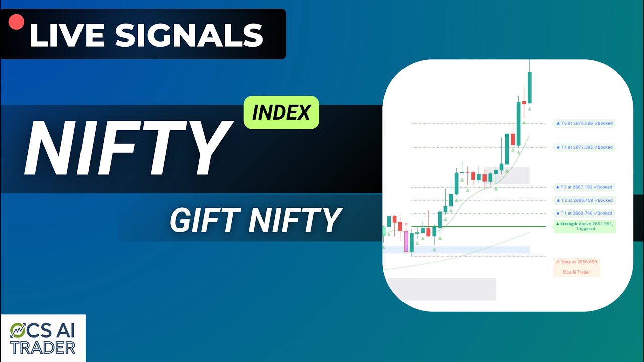 Nifty Index & Gift Nifty Futures Live Signals and  Live Trading by Ocs Ai Trader