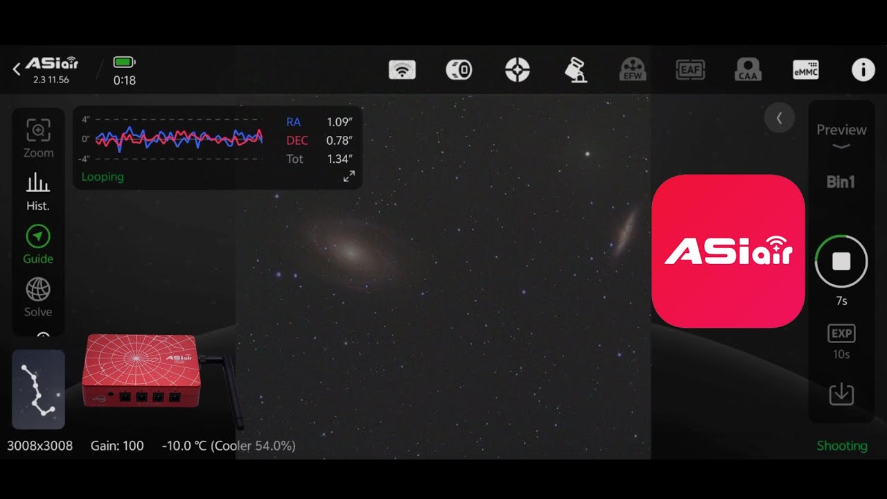 Astrophotography 101 -9-  ASIAIR review and a Full Imaging Session