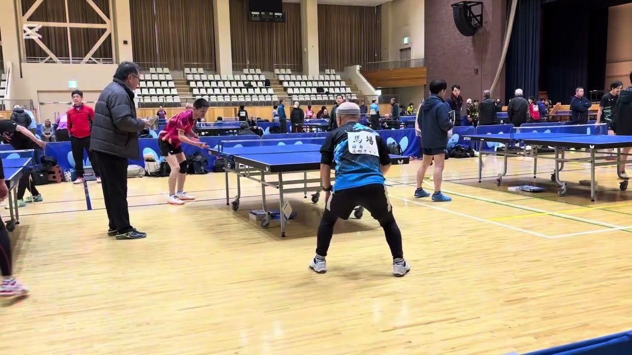 ラージボール試合　シングルス60代