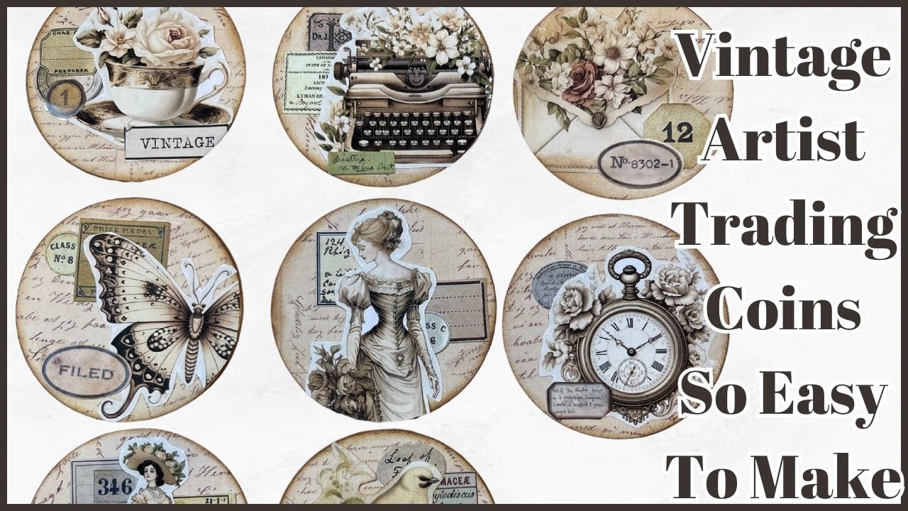 VINTAGE ARTIST TRADING COINS SO EASY TO MAKE