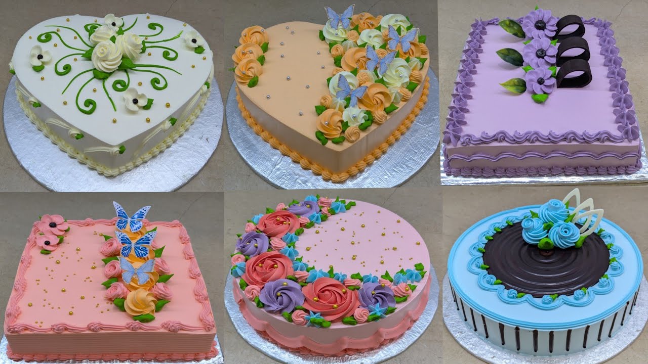 Square Cake Dil Shape Cake Decorated Designing Cake Video Happy Birthday cake Anniversary Cake New