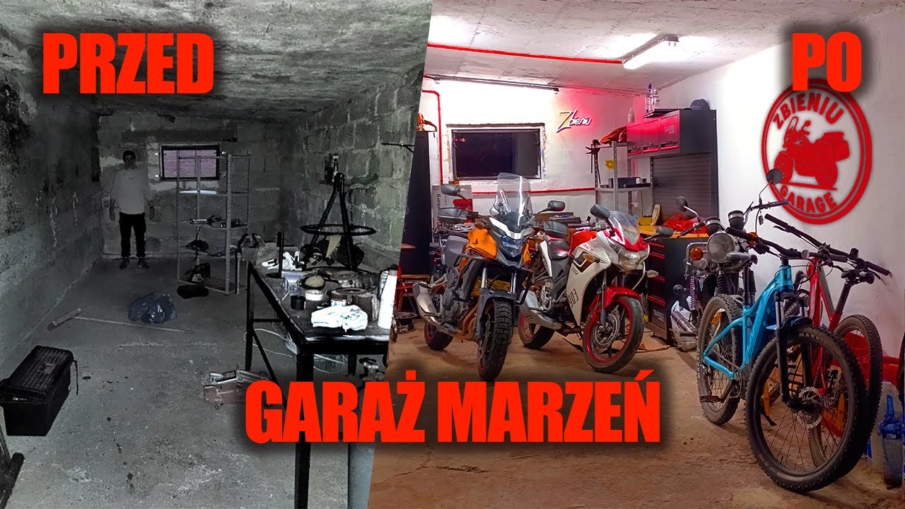 Jak zrobić remont Garażu do 10000zł. Meble z Allegro, jak samemu tynkować, instalacja elektryczna