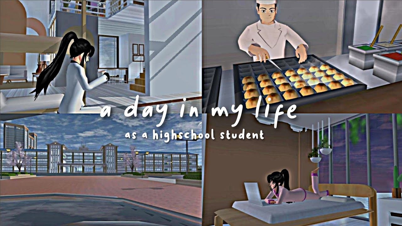 a day in my life ; as a highschool student🏫 || sakura school simulator💟