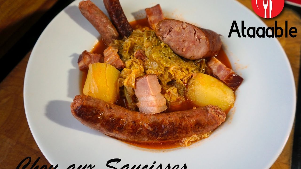 Cuisine Française - Chou aux saucisses