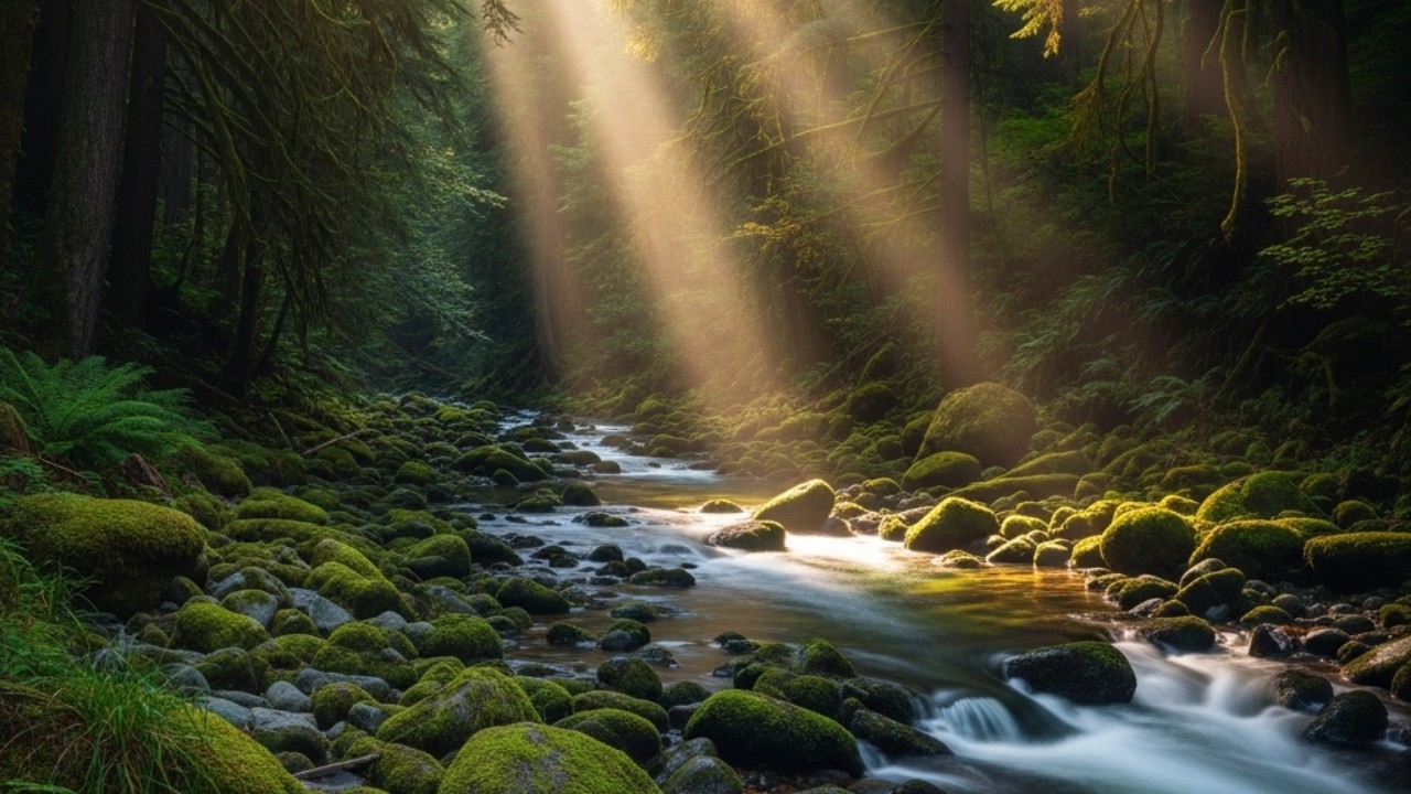 Natural River Ambience in the Forest 🌿 Relaxing White Noise