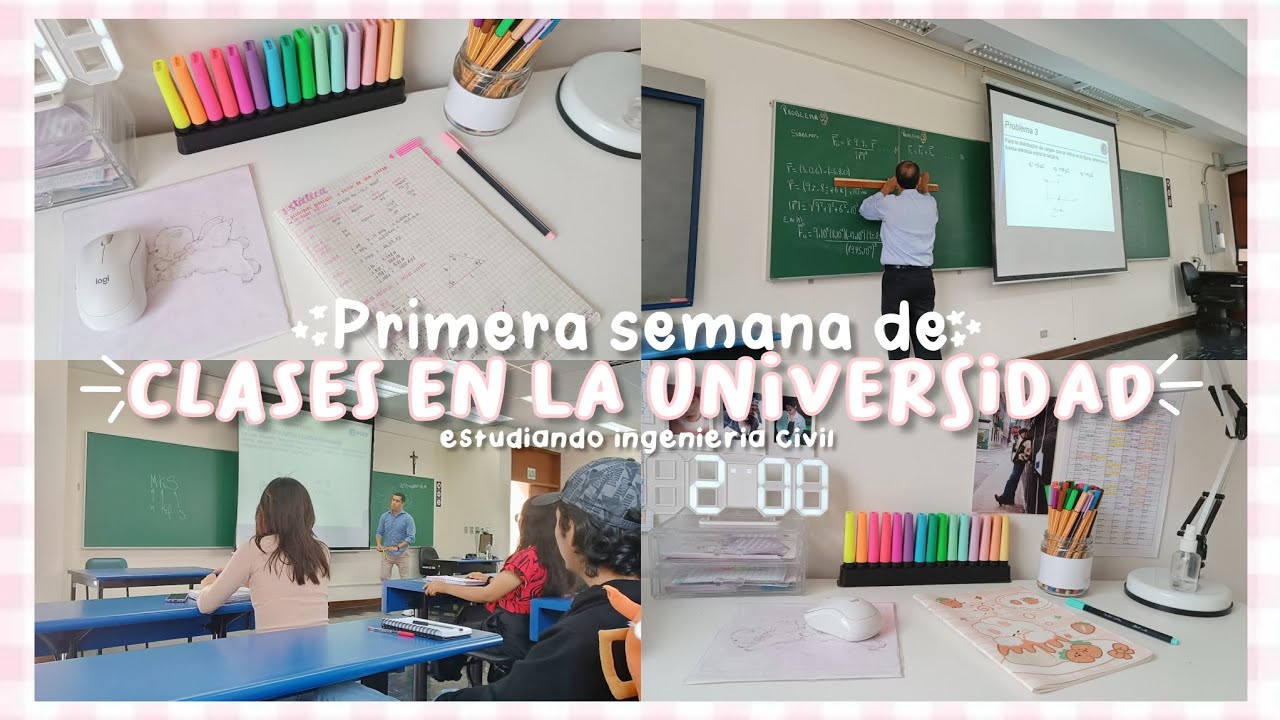 PRIMERA SEMANA DE CLASES EN LA UNIVERSIDAD 🍓✨ (estudiando Ingeniería Civil) - Moonberry diaries