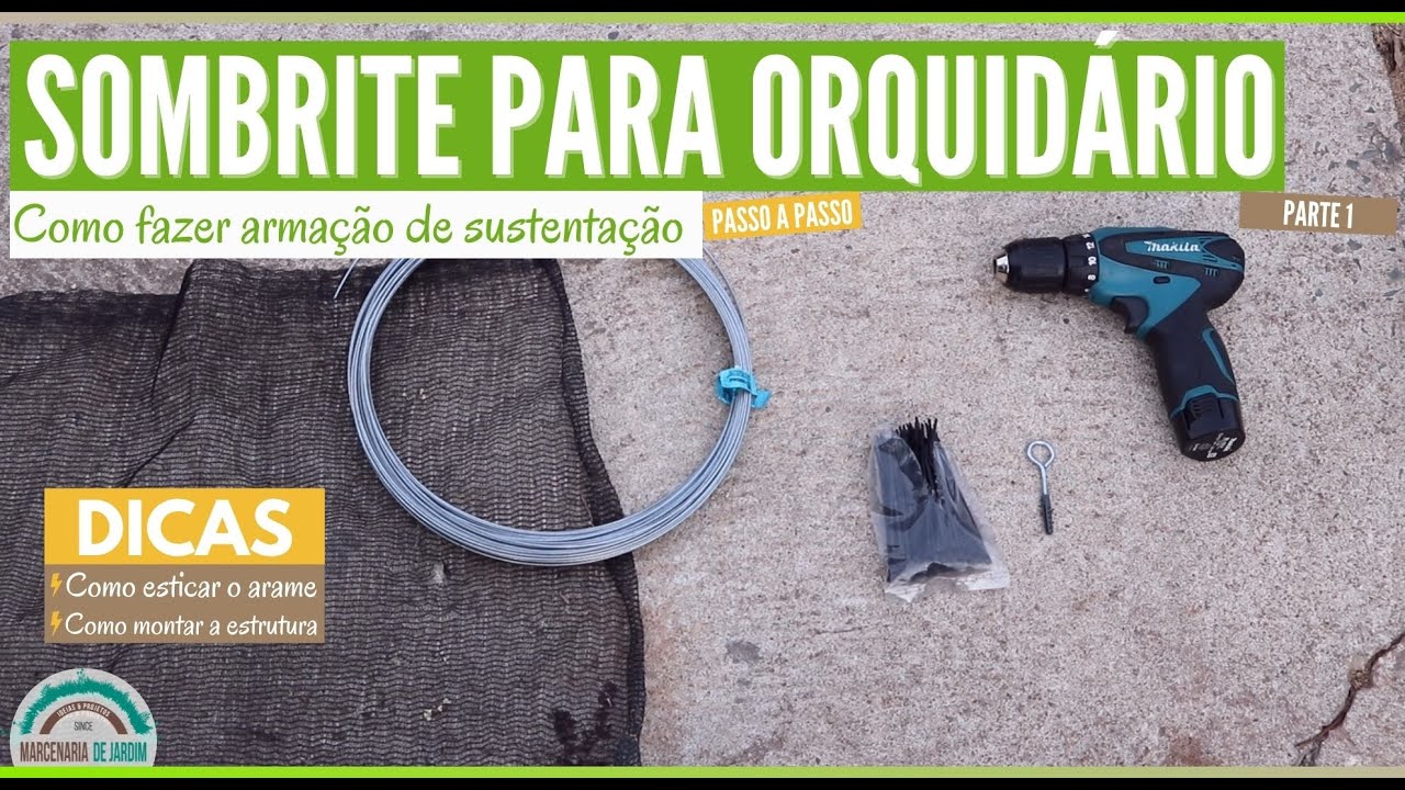 Como fazer armação para sombrite   esticar arame