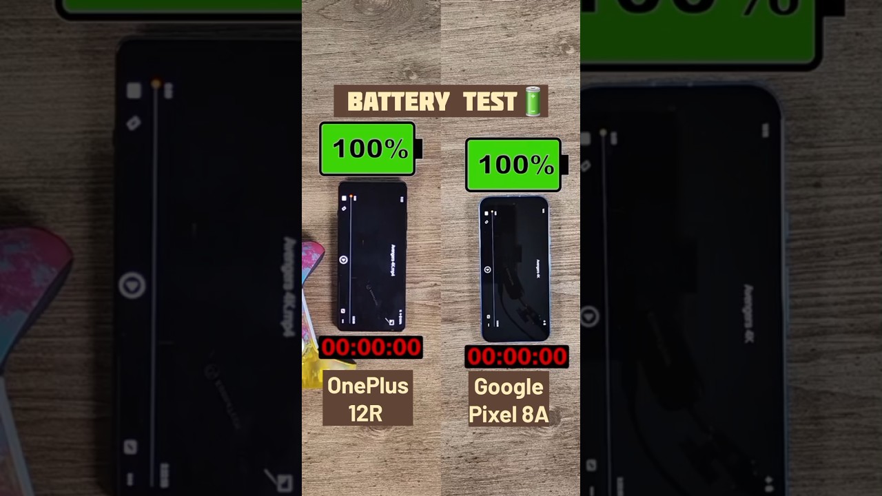 OnePlus 12R vs Google Pixel 8A Battery Drain Test 