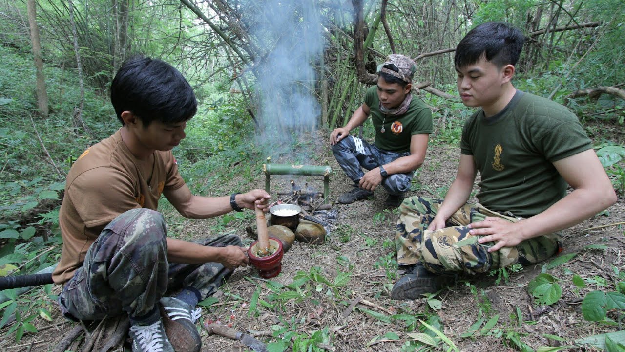 ดำรงชีวิตในป่า ทำอาหาร 
