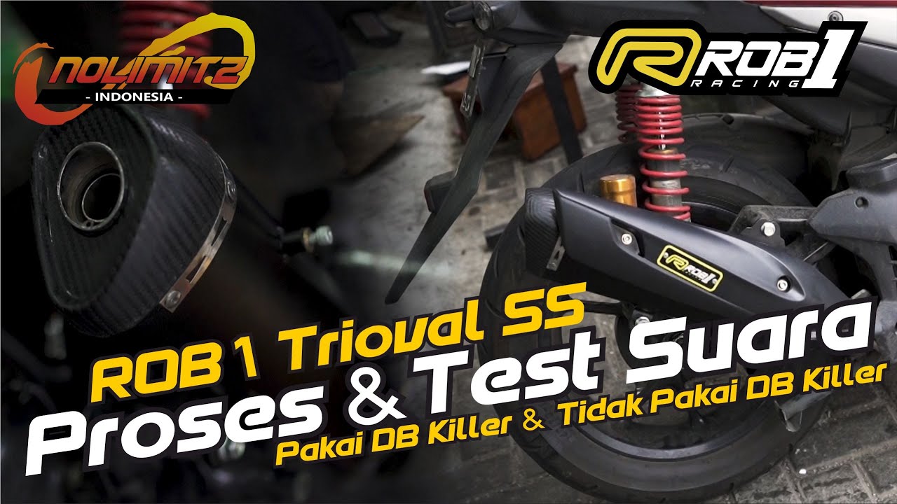 PROSES PEMASANGAN & TEST SUARA ROB1 TRIOVAL SS NON DB KILLER & PAKAI DB KILLER DI MOTOR AEROX 155