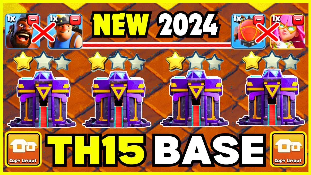 ( TOP 20 ) BEST TH15 CWL BASE WITH LINK 2024 || TH15 WAR BASE LINK 2024 || TH15 BASE CLASH OF CLANS