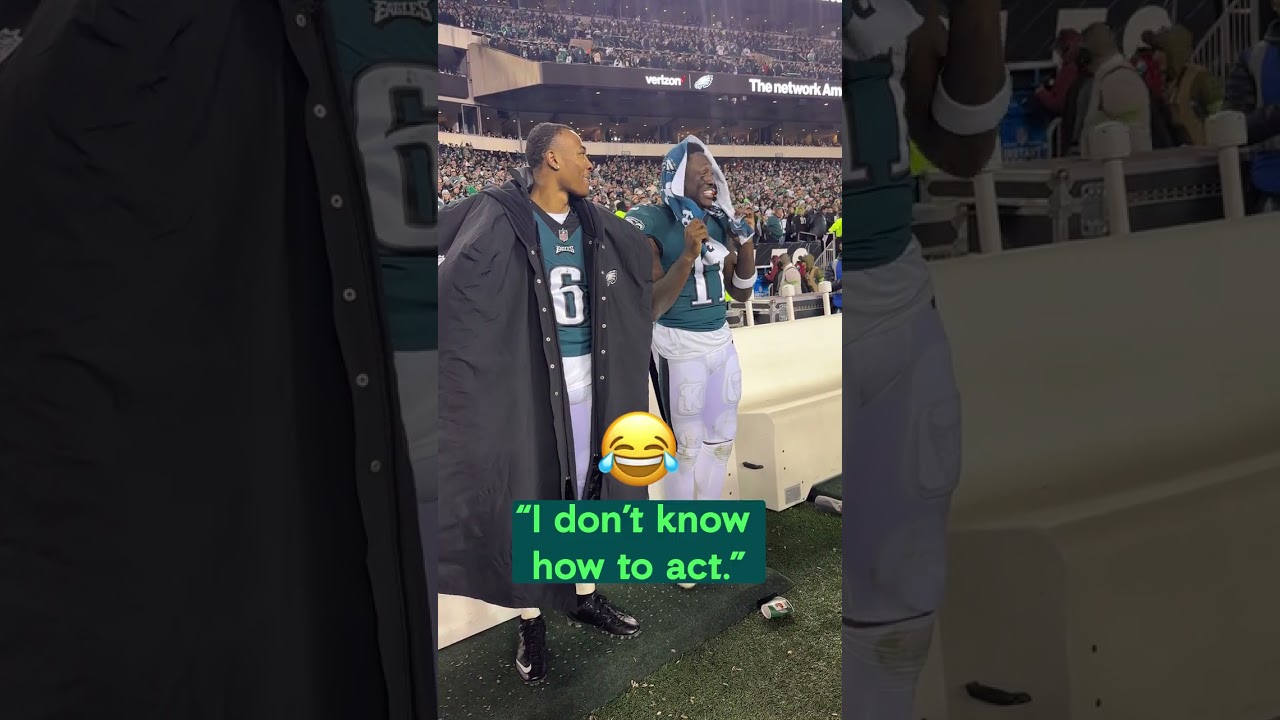 A.J. Brown and DeVonta Smith's Reactions to Going to the SUPER BOWL #shorts