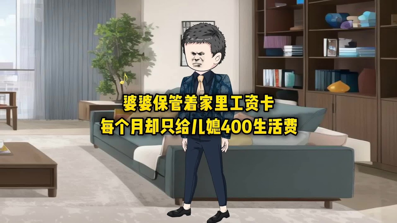 婆婆保管着家里的工资卡，每个月却只给儿媳400生活费#原创动画 #情感故事