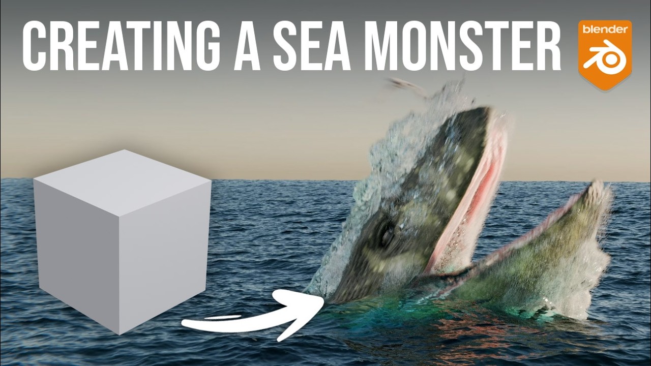 Here's how I Created This Sea Monster in Blender
