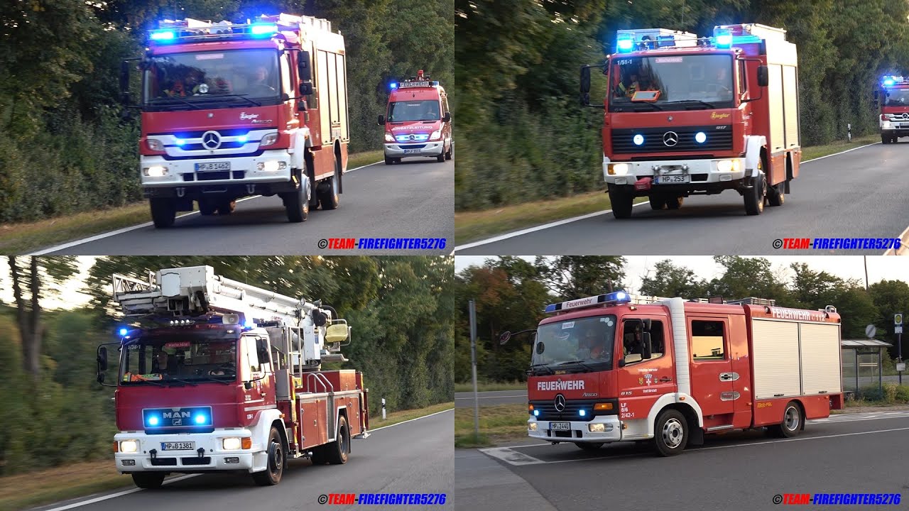 [Verkehrsunfall und Gefahrgutunfall] Inspektionsübung der Freiwilligen Feuerwehr Bürstadt