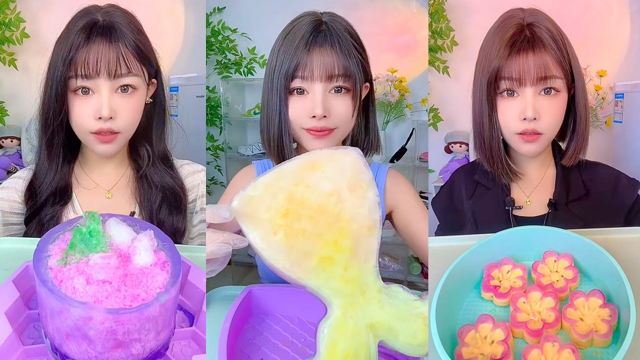 Colorful Shaved Ice, Mermaid Tail Jelly, and Flower Jelly Desserts