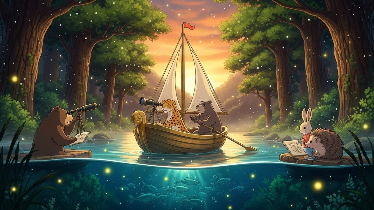 [Ghibli Piano] Relaxing Study & Sleep Music – Peaceful River Boat Evening