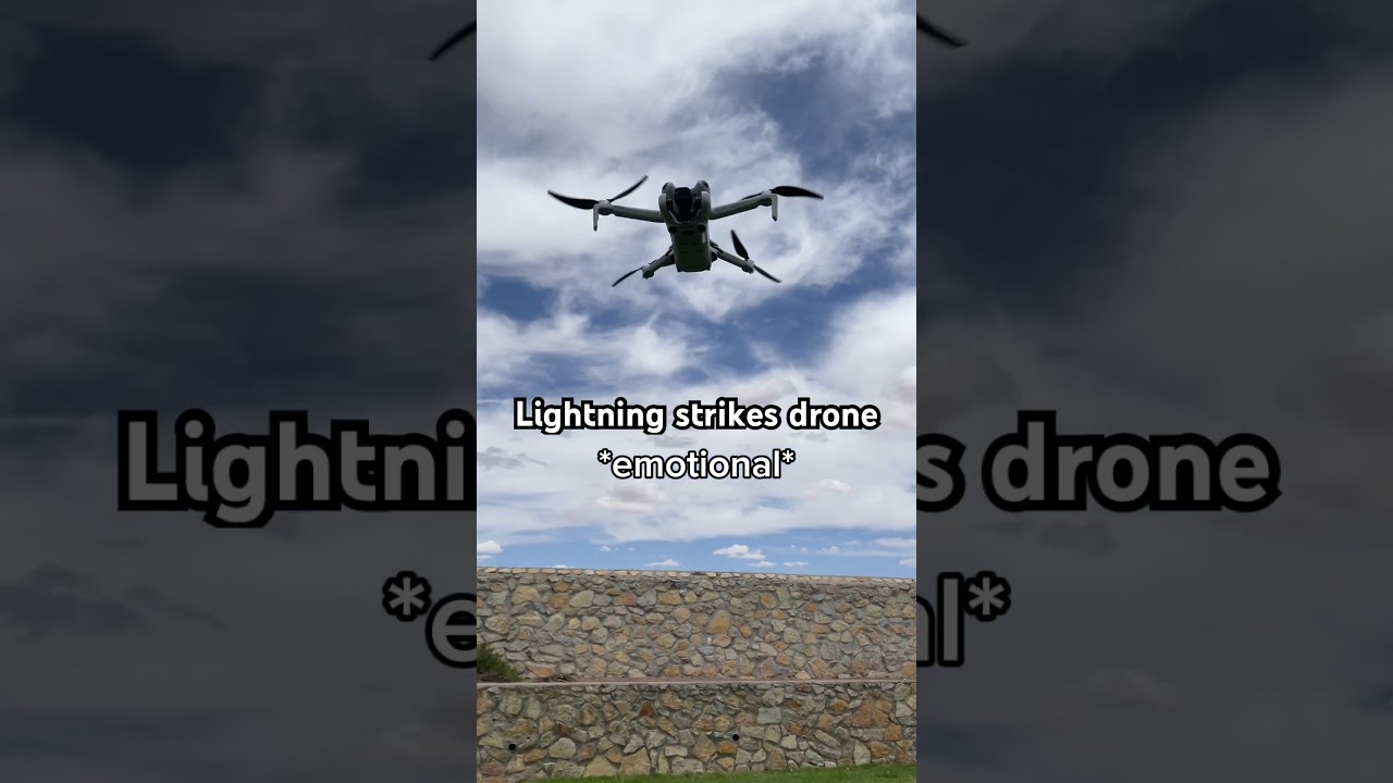 Lightning strikes drone   #drone #mini4 #funny