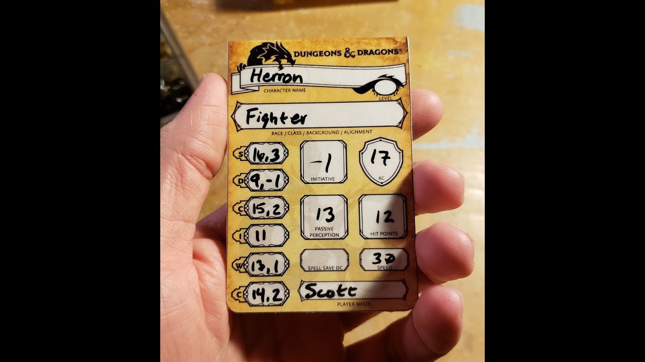 DIY: D&D Combat Initiative with Character/Monster Tent Cards