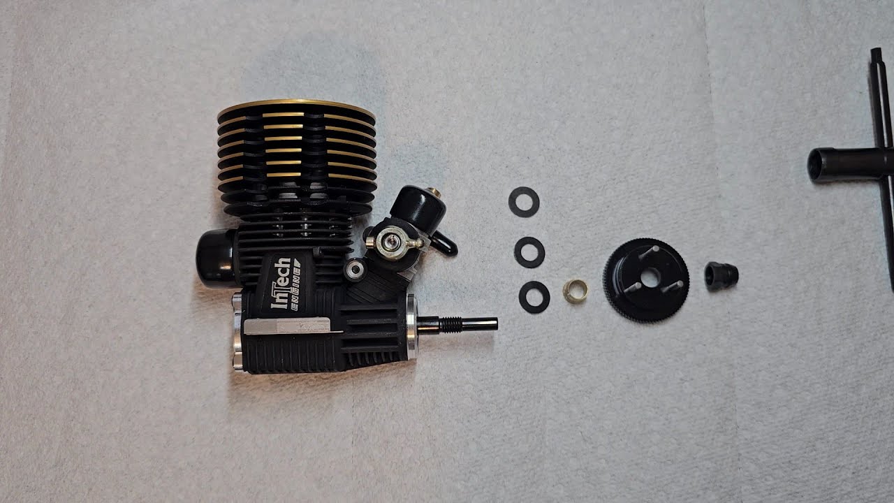 Flywheel install on Intech M3+2 v2 dlc .21 nitro engine