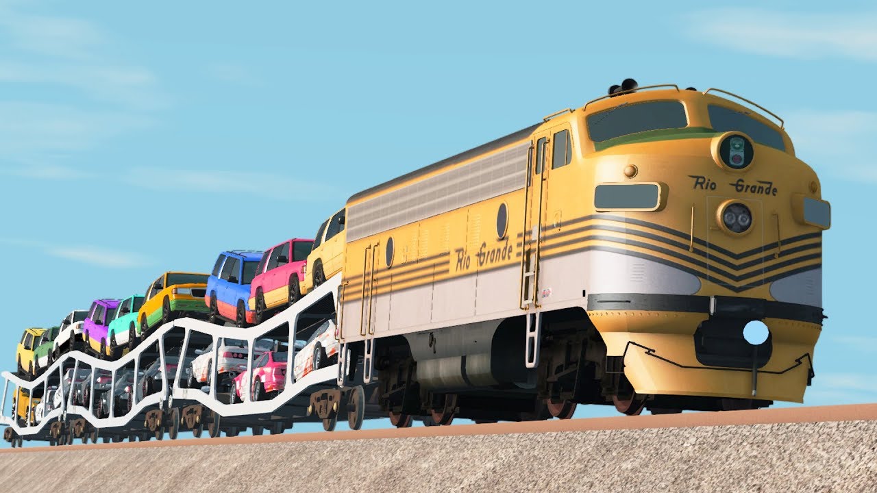 Trains vs Cars Accidents and Crashes - Beamng Drive