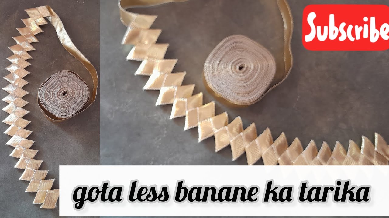 Gota patti less banane ka tarika/ gota less kese banaye/ how to make gota patti less